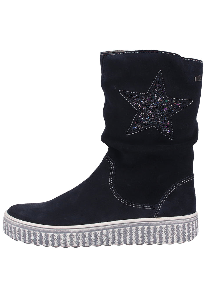 Lurchi Stiefel Veloursleder Blau - surf4shoes