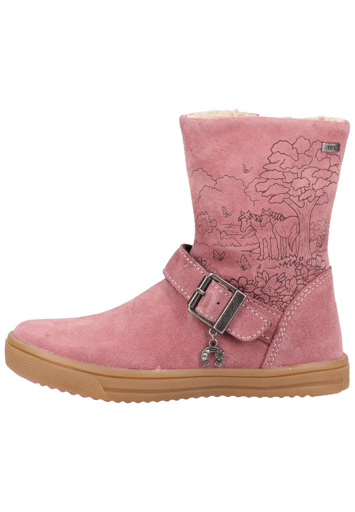 Lurchi Stiefel Nubukleder Rot Warmfutter - surf4shoes