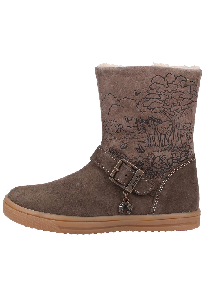 Lurchi Stiefel Nubukleder Beige Warmfutter - surf4shoes