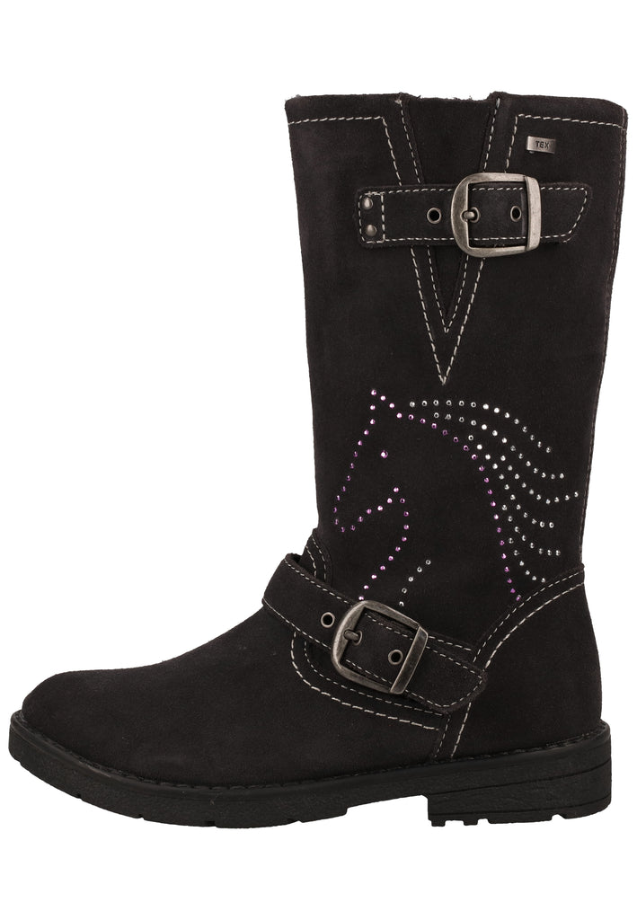 Lurchi Stiefel Veloursleder Grau Warmfutter - surf4shoes