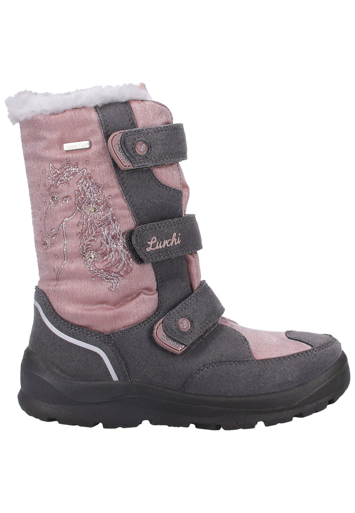 Lurchi Stiefel Veloursleder/Textil Grau Warmfutter - surf4shoes