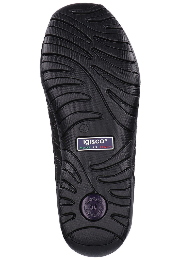 IGI&CO Sneaker Nubukleder/Textil Schwarz - surf4shoes