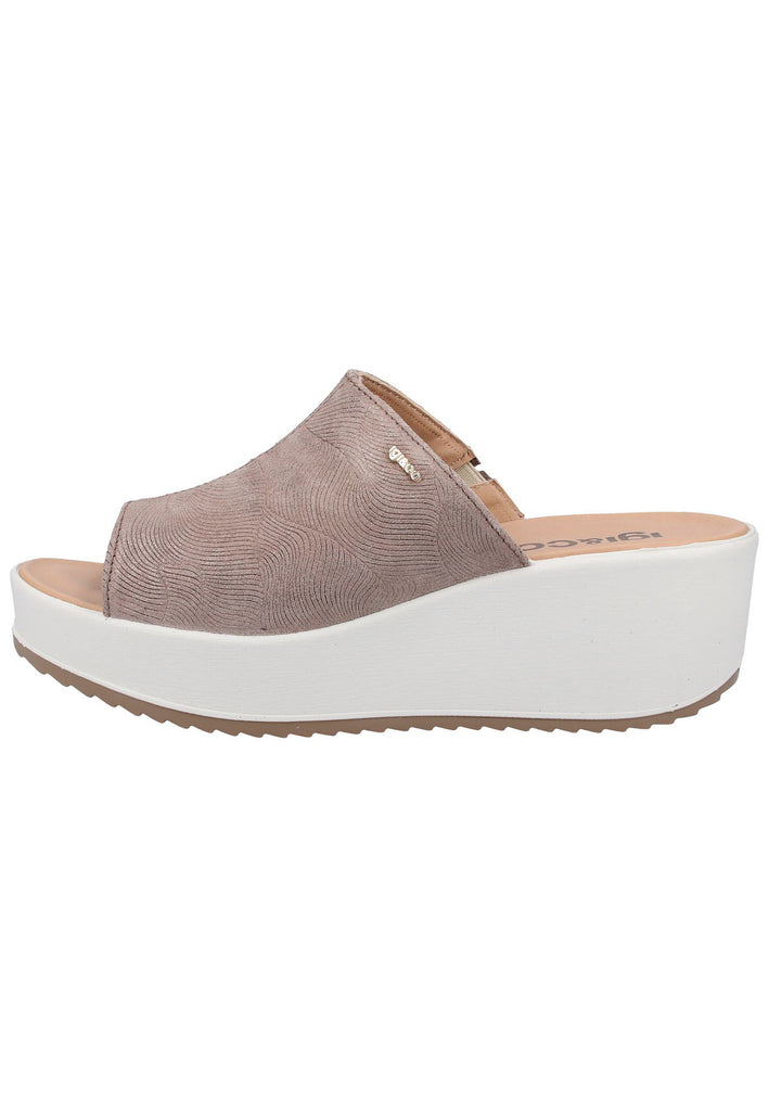 IGI&CO Pantoletten Veloursleder Braun - surf4shoes