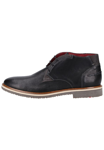 Lloyd Stiefelette Glattleder Schwarz/Grau - surf4shoes