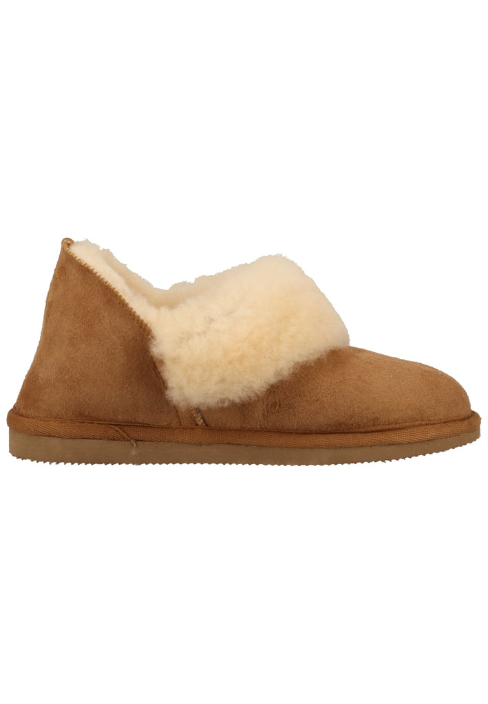 Shepherd Hausschuhe Leder Chestnut Warmfutter - surf4shoes