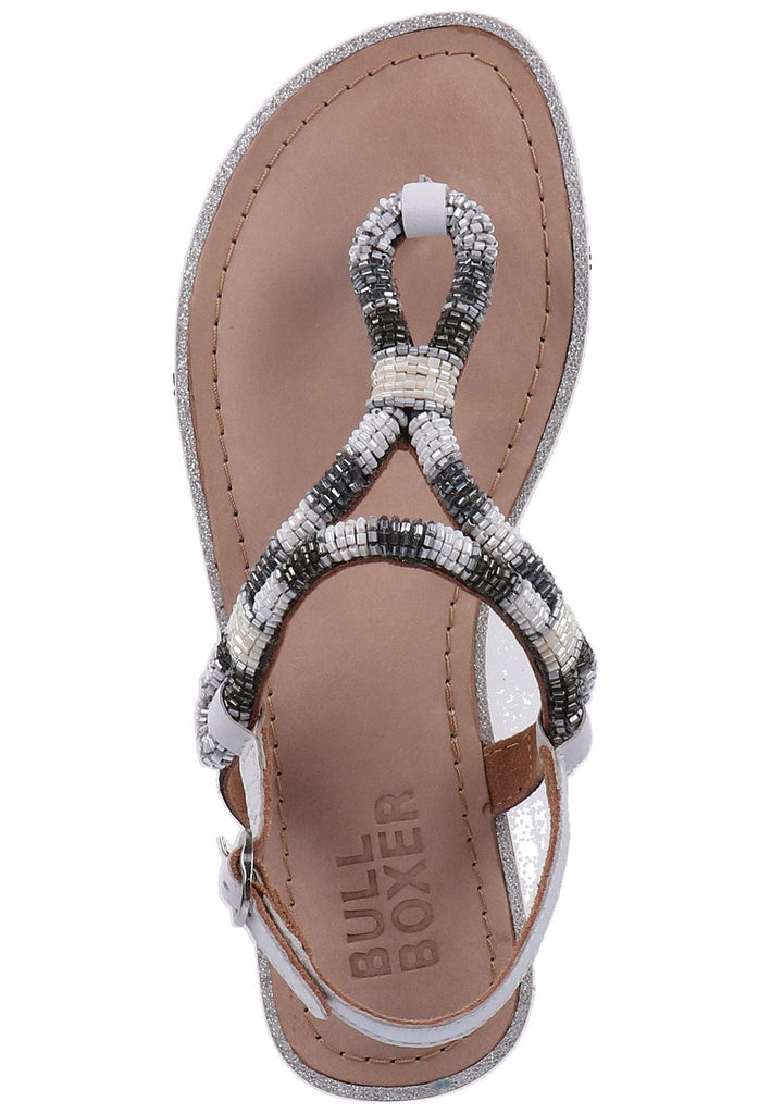 Bullboxer Zehensteg Leder/Textil Weiß - surf4shoes