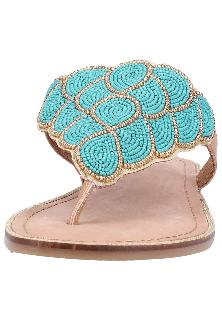 Bullboxer Zehensteg Leder/Textil Türkis - surf4shoes