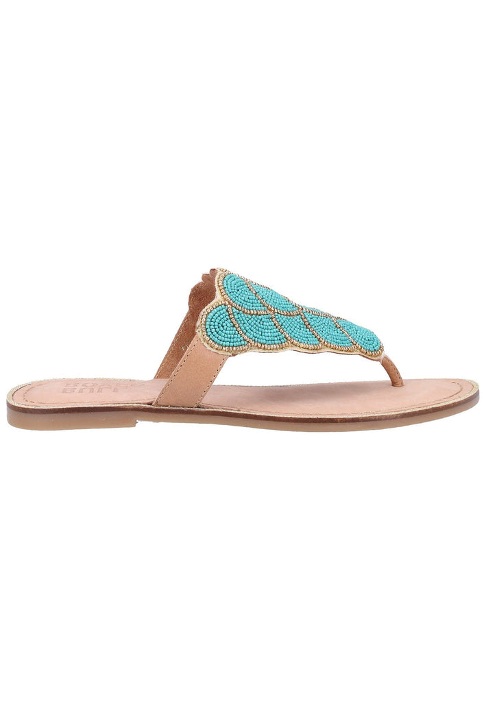 Bullboxer Zehensteg Leder/Textil Türkis - surf4shoes