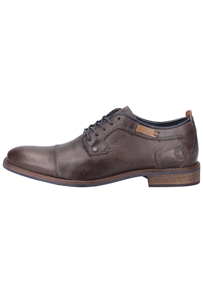 Bullboxer Businessschuhe Leder Dunkelgrau - surf4shoes