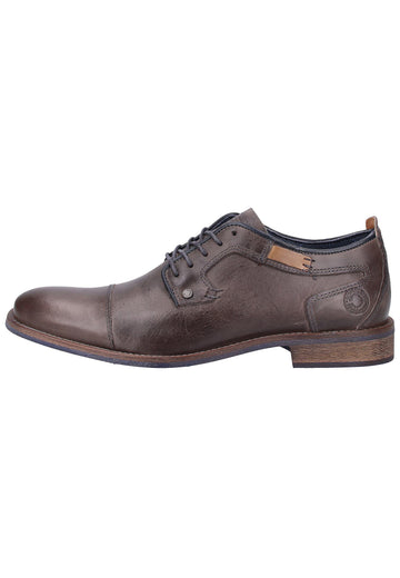 Bullboxer Businessschuhe Leder Dunkelgrau - surf4shoes