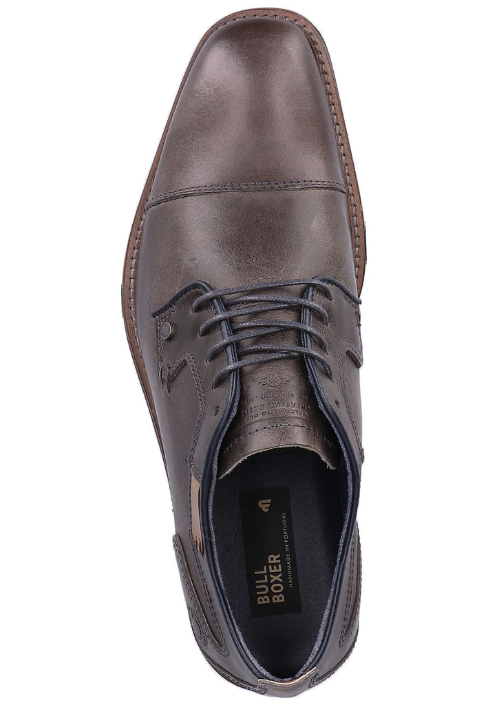 Bullboxer Businessschuhe Leder Dunkelgrau - surf4shoes