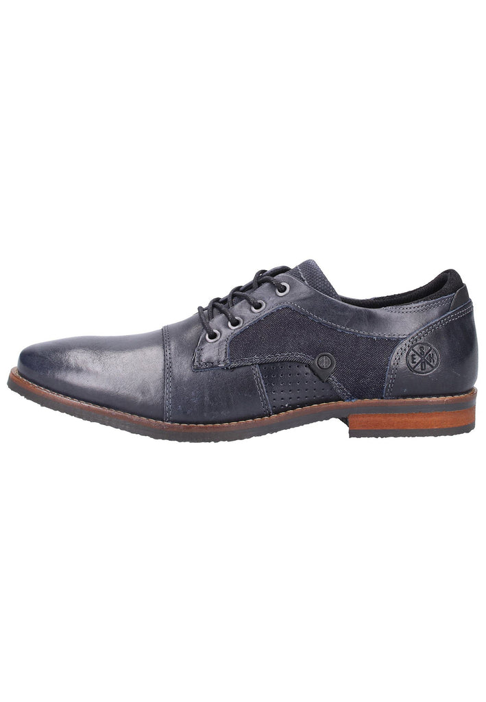 Bullboxer Businessschuhe Leder/Textil Dunkelblau - surf4shoes