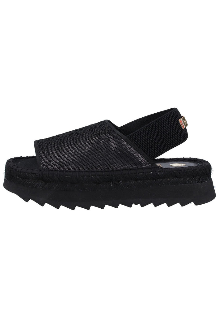 Replay Sandalen Lederimitat Schwarz - surf4shoes