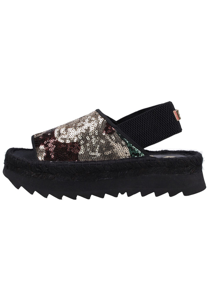 Replay Sandalen Lederimitat Schwarz/Oliv - surf4shoes