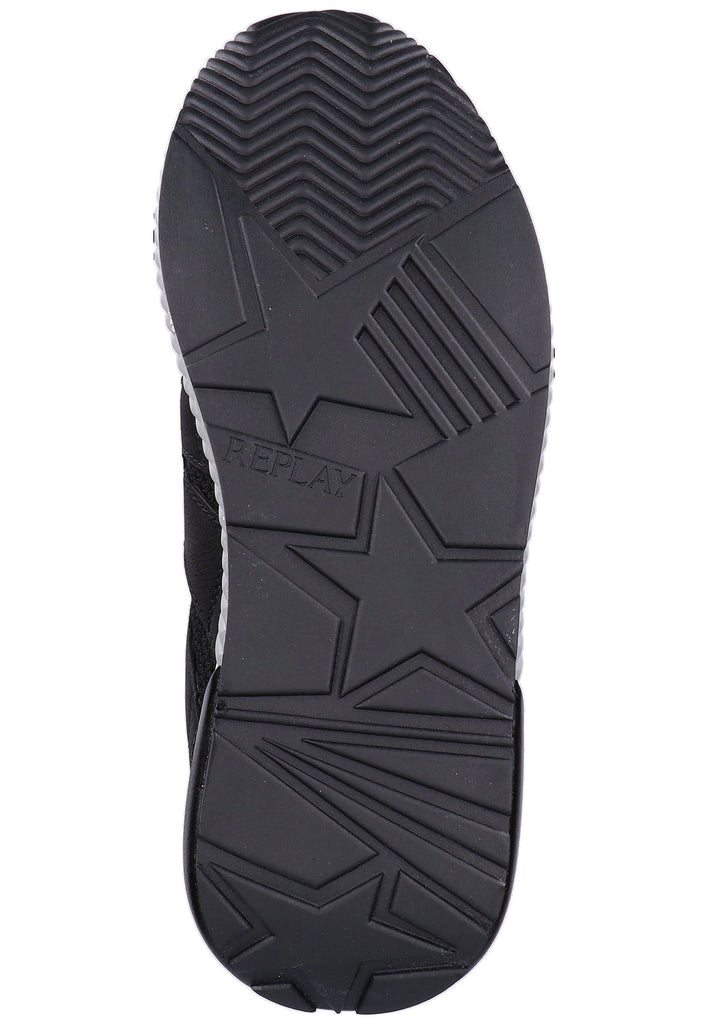 Replay Sneaker Leder/Textil Schwarz - surf4shoes