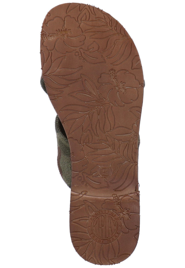 Replay Pantoletten Textil Oliv - surf4shoes