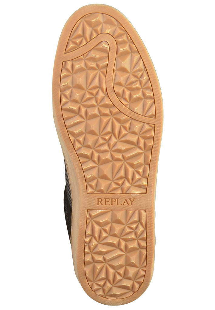 Replay Sneaker Lederimitat Schwarz - surf4shoes