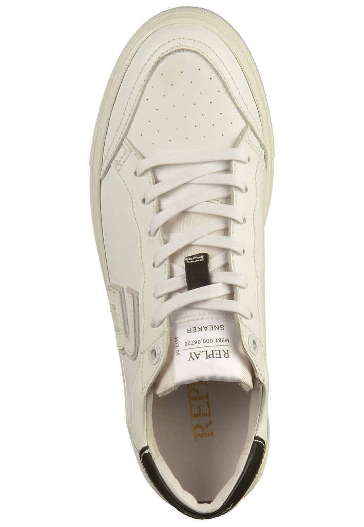 Replay Sneaker Leder Schwarz/Weiß - surf4shoes