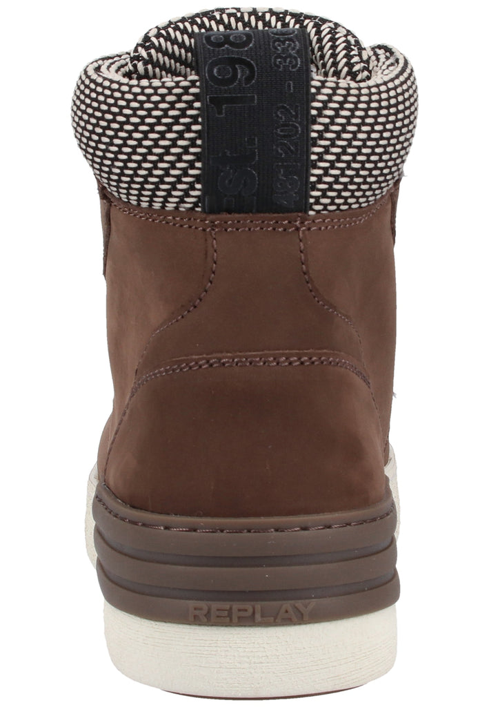 Replay Sneaker Leder/Textil Dunkelbraun - surf4shoes