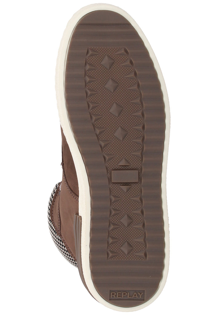Replay Sneaker Leder/Textil Dunkelbraun - surf4shoes