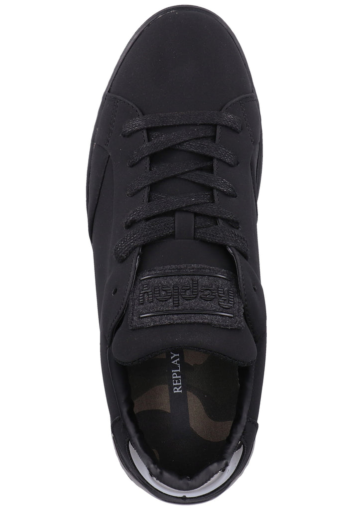 Replay Sneaker Lederimitat Schwarz/Silber - surf4shoes