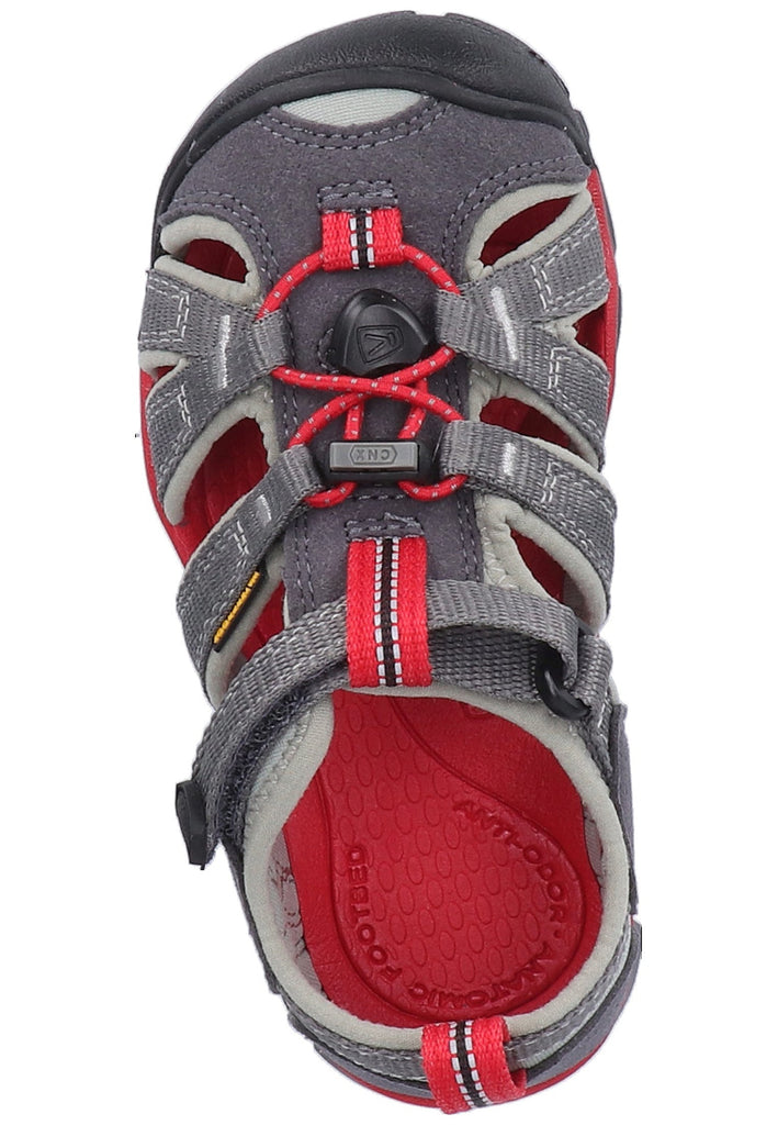 Keen Sandalen Textil Grau/Rot - surf4shoes