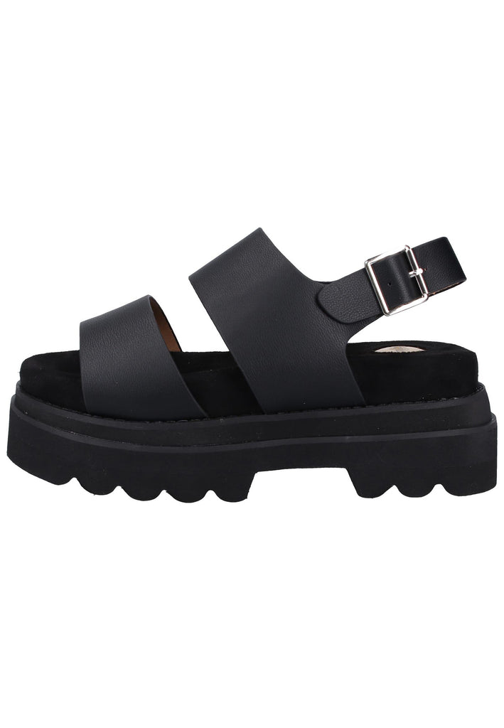 Buffalo Sandalen Lederimitat Schwarz - surf4shoes