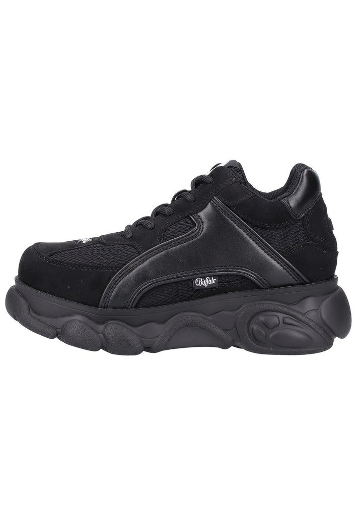 Buffalo Sneaker Lederimitat Schwarz - surf4shoes