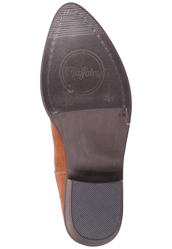 Buffalo Stiefelette Veloursleder Braun - surf4shoes
