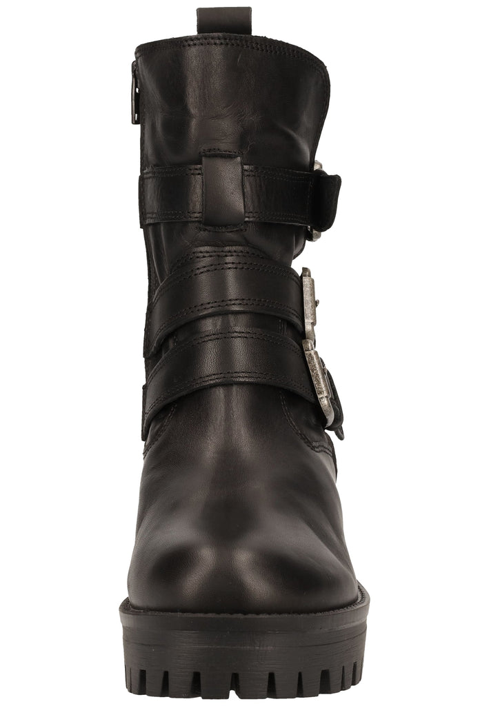 Buffalo Stiefelette Leder Schwarz Warmfutter - surf4shoes