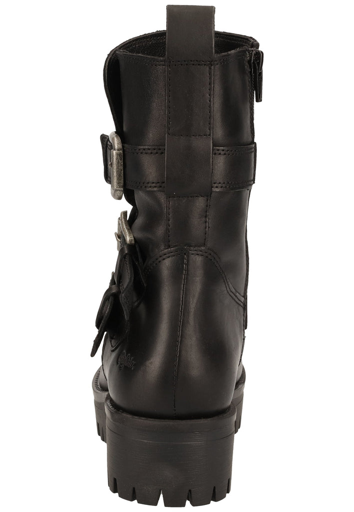 Buffalo Stiefelette Leder Schwarz Warmfutter - surf4shoes