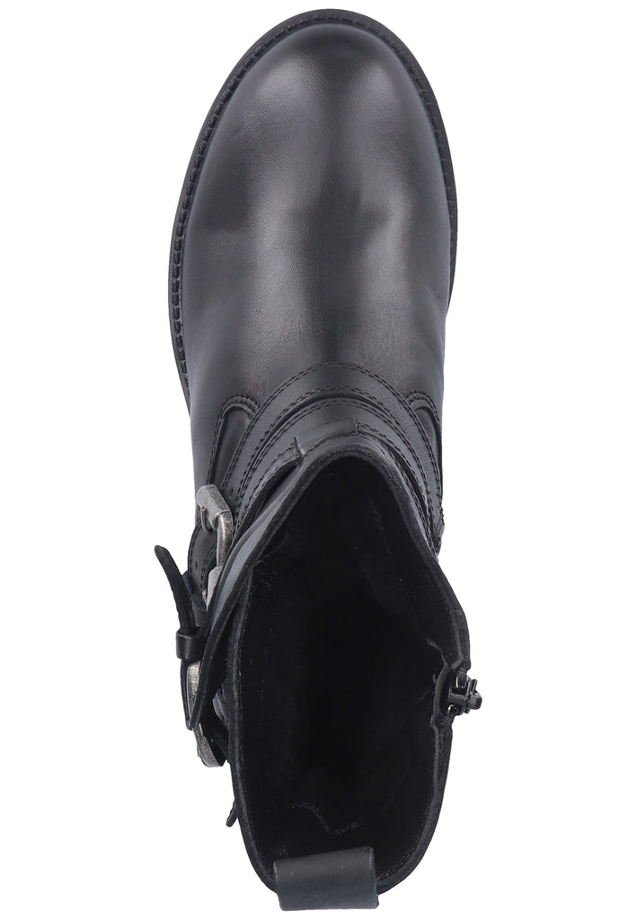 Buffalo Stiefelette Leder Schwarz Warmfutter - surf4shoes