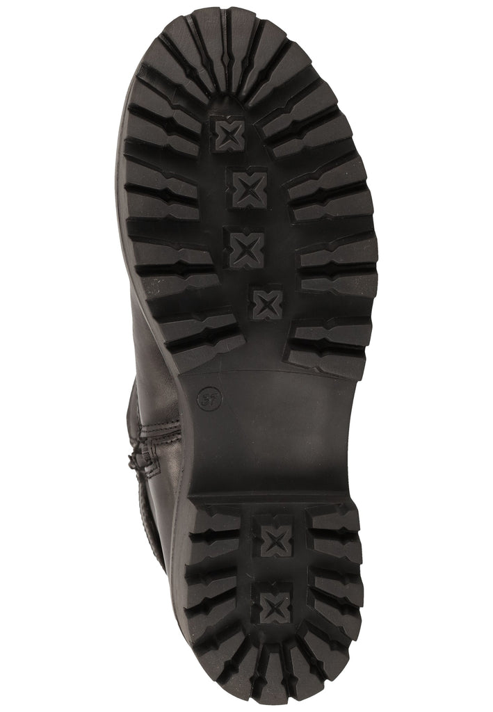 Buffalo Stiefelette Leder Schwarz Warmfutter - surf4shoes