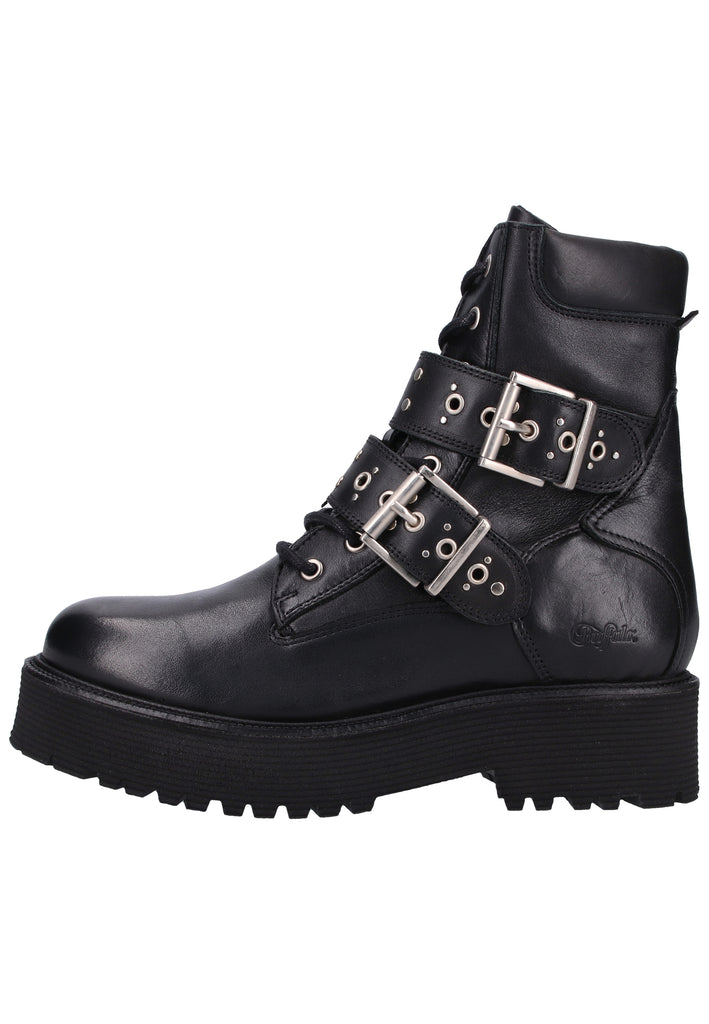 Buffalo Stiefelette Leder Schwarz - surf4shoes