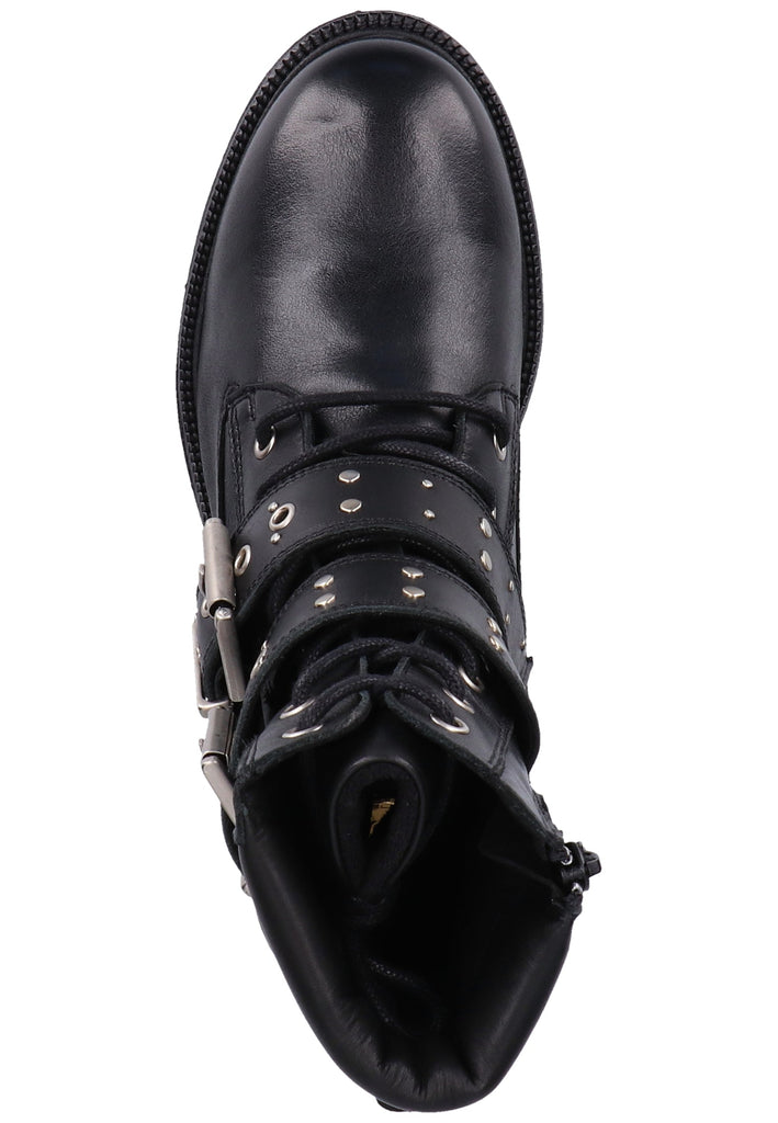 Buffalo Stiefelette Leder Schwarz - surf4shoes