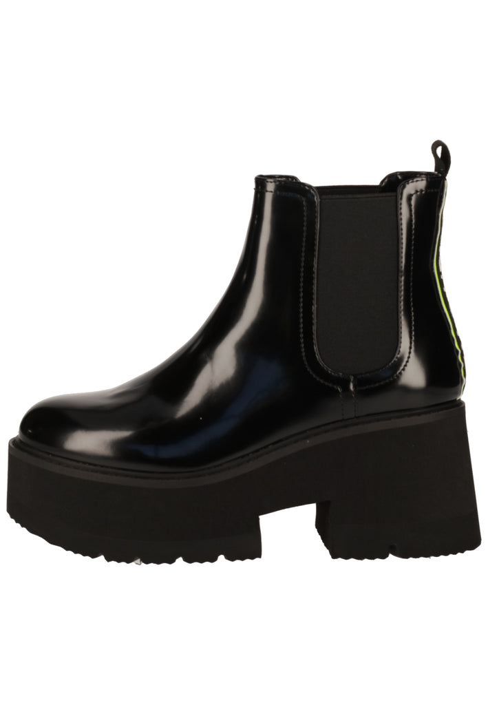 Buffalo Stiefelette Lederimitat Schwarz - surf4shoes