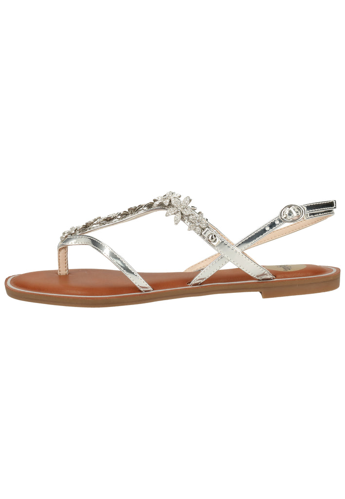 Buffalo Sandalen Lederimitat Silber - surf4shoes