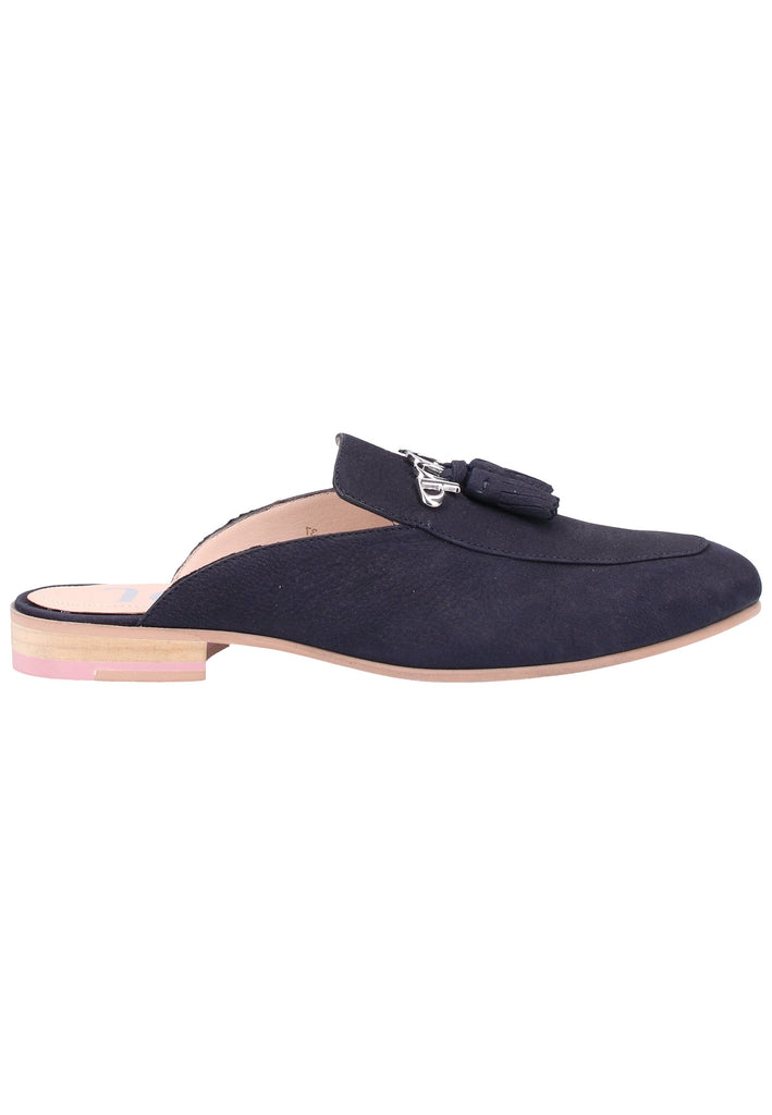 JOOP! Pantoletten Nubukleder Dunkelblau - surf4shoes