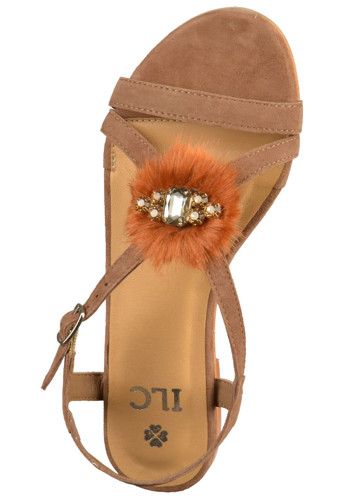 ILC Sandalen Veloursleder Taupe - surf4shoes