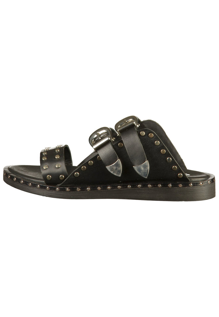 ILC Pantoletten Leder Schwarz - surf4shoes