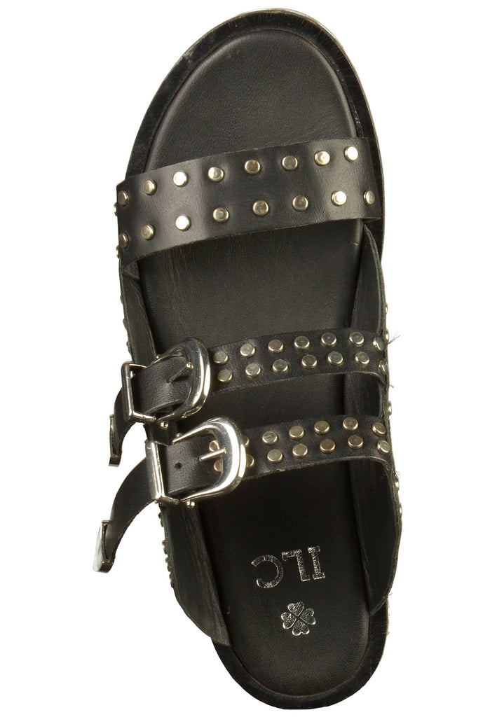 ILC Pantoletten Leder Schwarz - surf4shoes