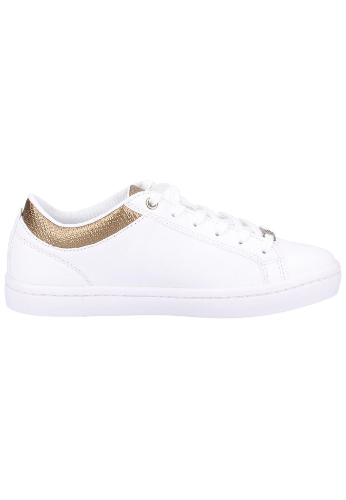 Lacoste Sneaker Leder Weiß/Gold - surf4shoes