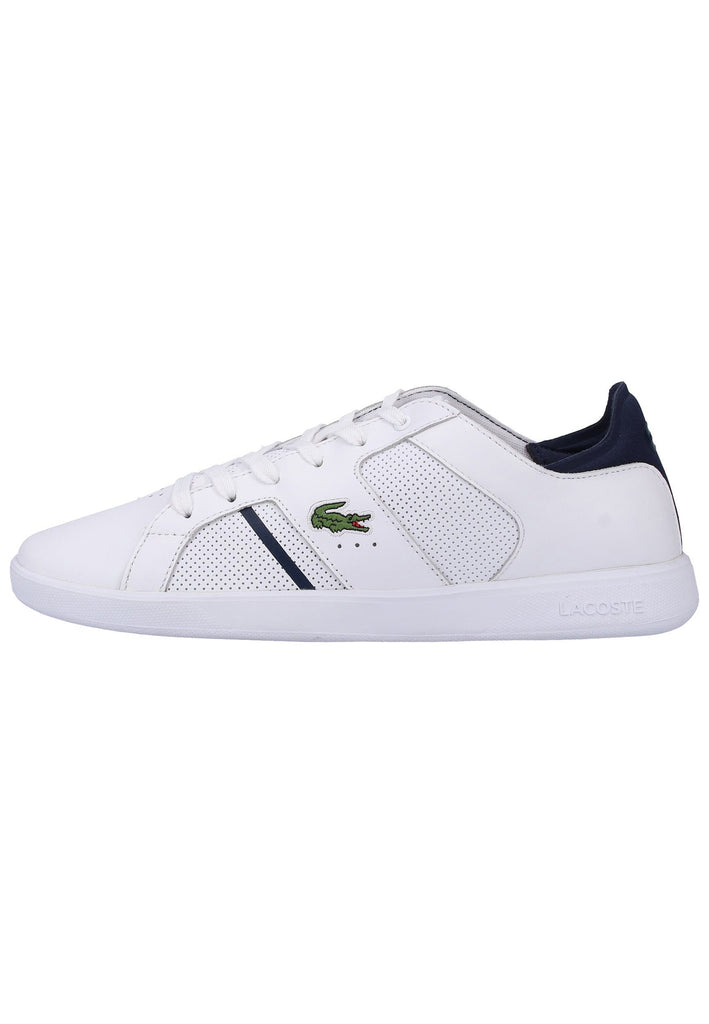 Lacoste Sneaker Leder/Textil Weiß/Blau - surf4shoes