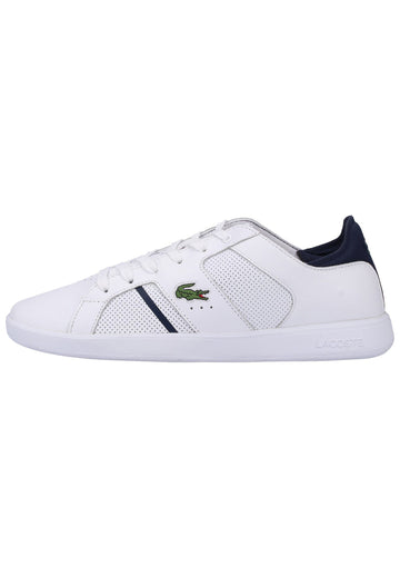 Lacoste Sneaker Leder/Textil Weiß/Blau - surf4shoes