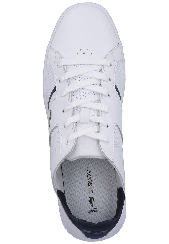 Lacoste Sneaker Leder/Textil Weiß/Blau - surf4shoes