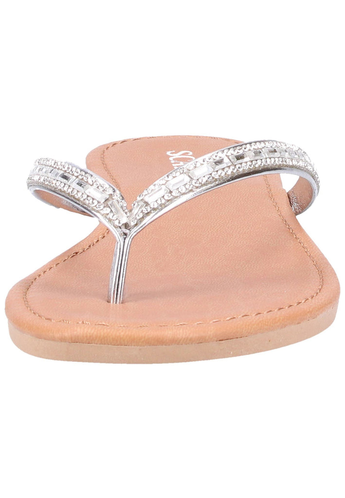 Scapa Pantoletten Lederimitat Silber - surf4shoes