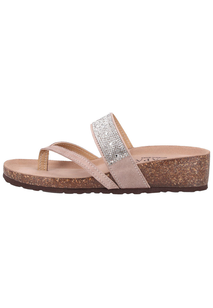 Scapa Pantoletten Leder Taupe - surf4shoes