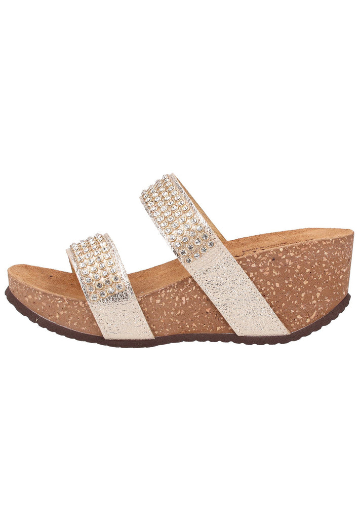 Scapa Pantoletten Lederimitat Platin - surf4shoes