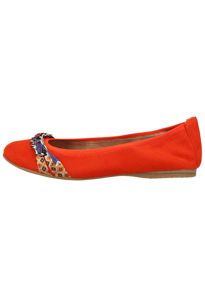 Tamaris Ballerinas Veloursleder Rot - surf4shoes