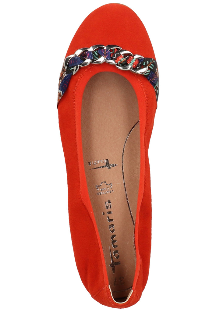Tamaris Ballerinas Veloursleder Rot - surf4shoes